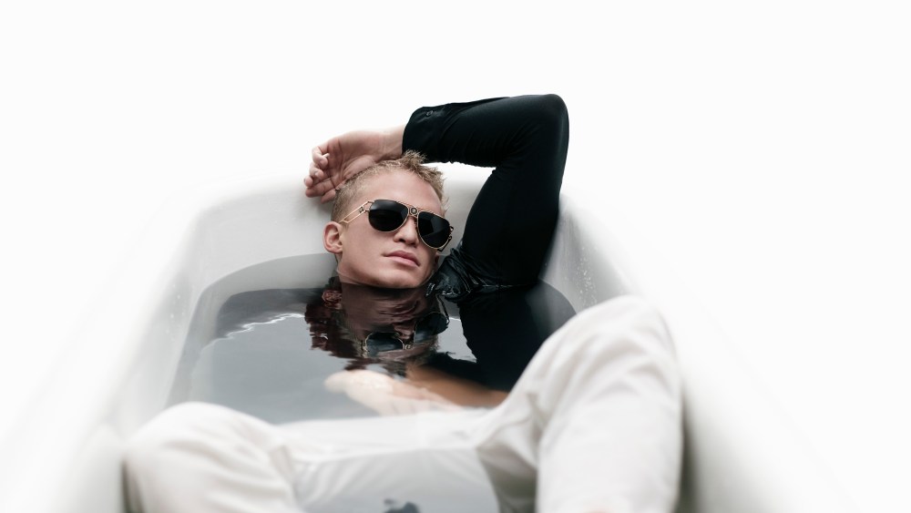 Versace men's eyewear campaign featuring Cody Simpson