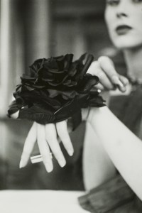 Black rose with a hidden purse underneath the petals, Christian Dior, 1952.