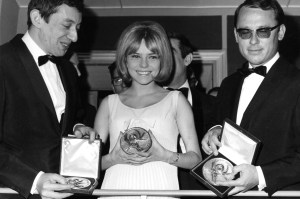 In this March 20, 1965 file photo, Winner, 18-year-old French singer France Gall, singing for Luxembourg in the Eurovision Song Contest.