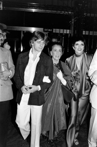 (L-R) Mikhail Baryshnikov, Martha Graham, and Liza Minnelli attend a party, benefitting the Martha Graham Center for Contemporary Dance, at Studio 54 in New York City on June 22, 1978.