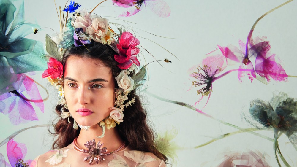 Headdress from Dior’s spring 2017 haute couture collection