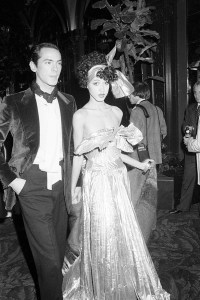 Pat Cleveland and Martin Snaric attend Halston's disco bash at Studio 54 in New York on December 12, 1977.