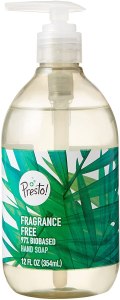 Presto! Biobased Hand Soap, best fragrance free hand soap, unscented