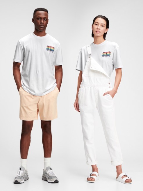 Gap tapped artists from G.E.A.R., an employee resource group that promotes an inclusivity, to design tees for Pride Month.