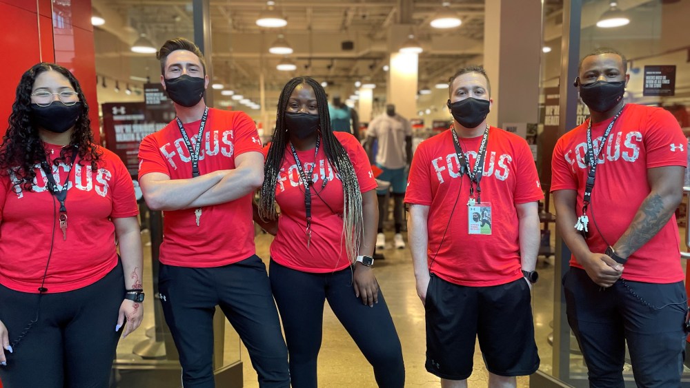 Under Armour workers.