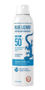 Best Fragrance Free Sunscreens, Blue Lizard Mineral Sunscreen Sensitive SPF 50+ Spray