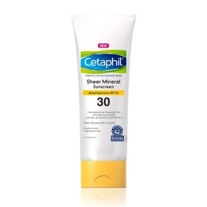 best sunscreens for sensitive skin, Cetaphil Sheer Mineral Sunscreen SPF 30