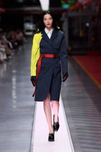 A look from Ferrari's first fashion show.