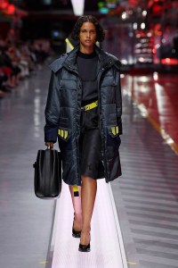 A look from Ferrari's first fashion show.