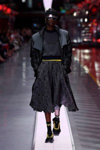 A look from Ferrari's first fashion show.