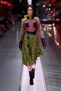 A look from Ferrari's first fashion show.