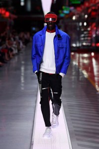 A look from Ferrari's first fashion show.