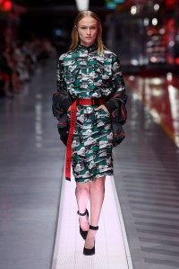 A look from Ferrari's first fashion show.