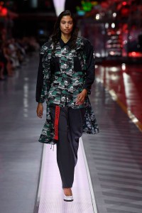 A look from Ferrari's first fashion show.