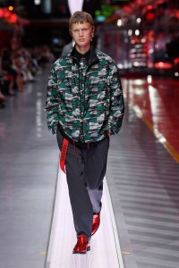A look from Ferrari's first fashion show.