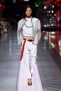 A look from Ferrari's first fashion show.