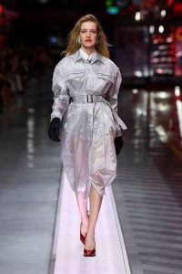 A look from Ferrari's first fashion show.