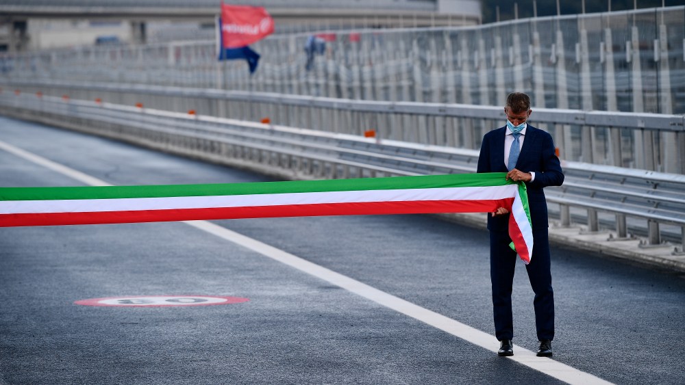 Inauguration of the new bridge designed by Renzo Piano in place of the Morandi bridge.