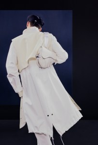 A look from Dior and Sacai's capsule collection.