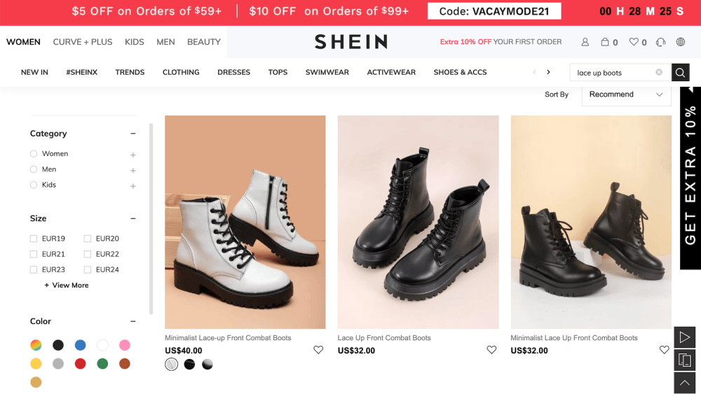 Dr. Martens' manufacturer AirWair alleges Shein sells 26 "infringing" footwear styles that show "a clear intent to sell counterfeits."