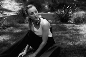 Wardrobe.NYC + Net-a-porterÕs cotton tank and The RowÕs wool trousers (both available at Net-a-porter). Givenchy necklace