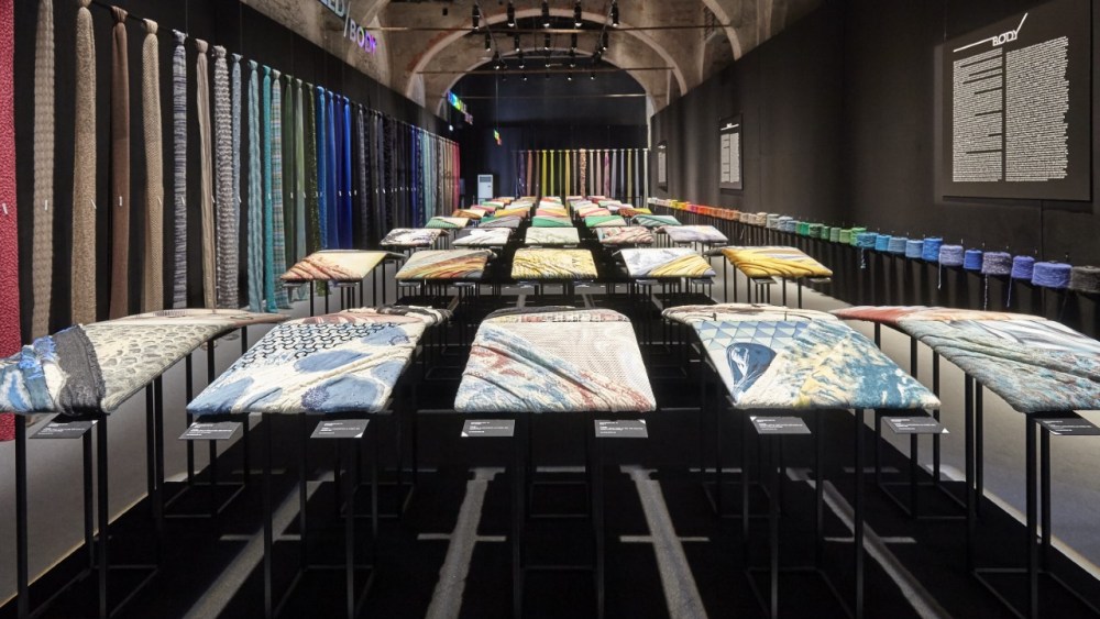 The Pitti Filati research area inside the Stazione Leopolda venue in Florence.