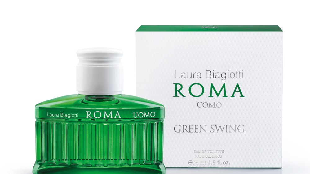 The Roma Uomo Green Swing fragrance by Laura Biagiotti.