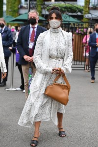 Priyanka Chopra Jonas wearing the FENDI First Bag and Shoes.