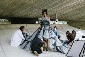 Backstage at Giambattista Valli Couture Fall 2021