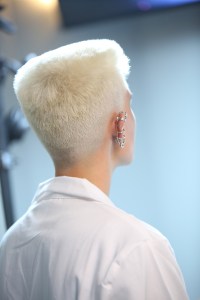 Backstage at Jean Paul Gaultier Couture Fall 2021