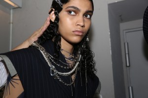 Backstage at Jean Paul Gaultier Couture Fall 2021