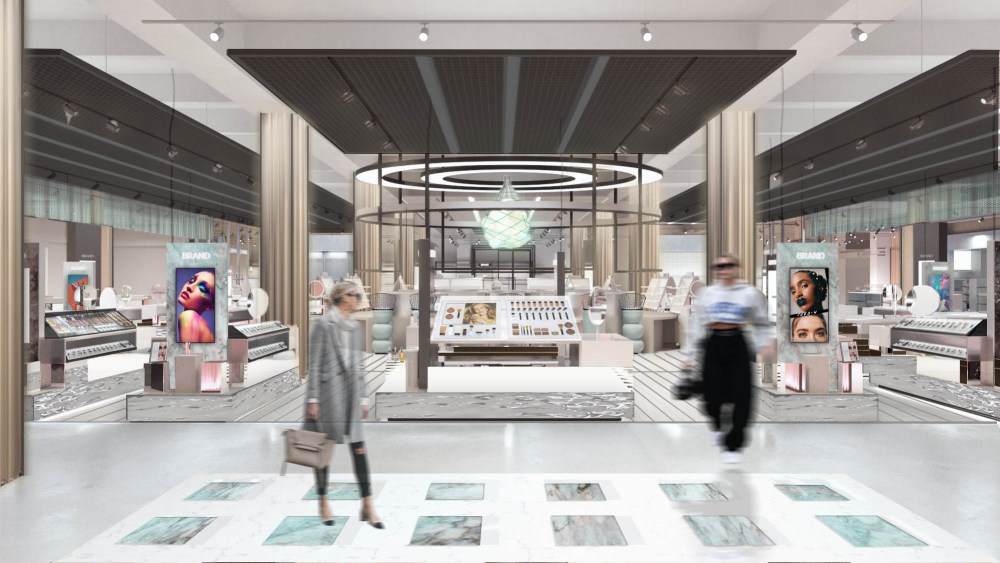 A rendering of the new Flannels beauty hall