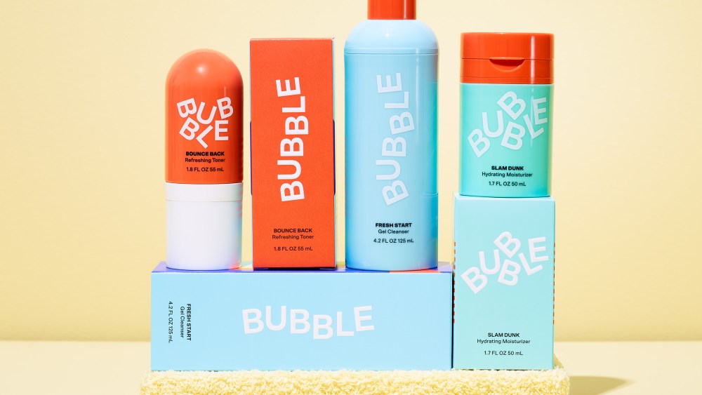 Bubble skin care products.