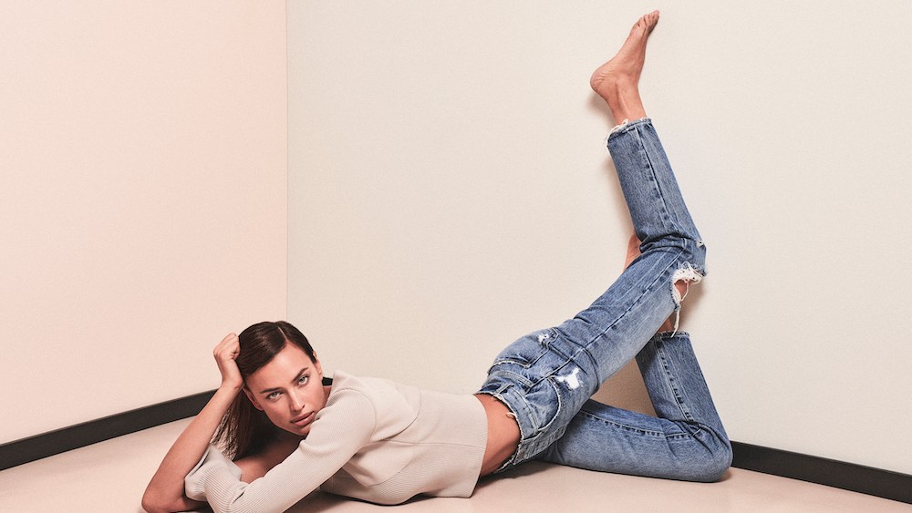 Irina Shayk poses for DL1961 Fall 2021 campaign.