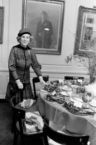Estee Lauder hosts a Christmas Luncheon at the 21 Club in New York City on December 2, 1983.