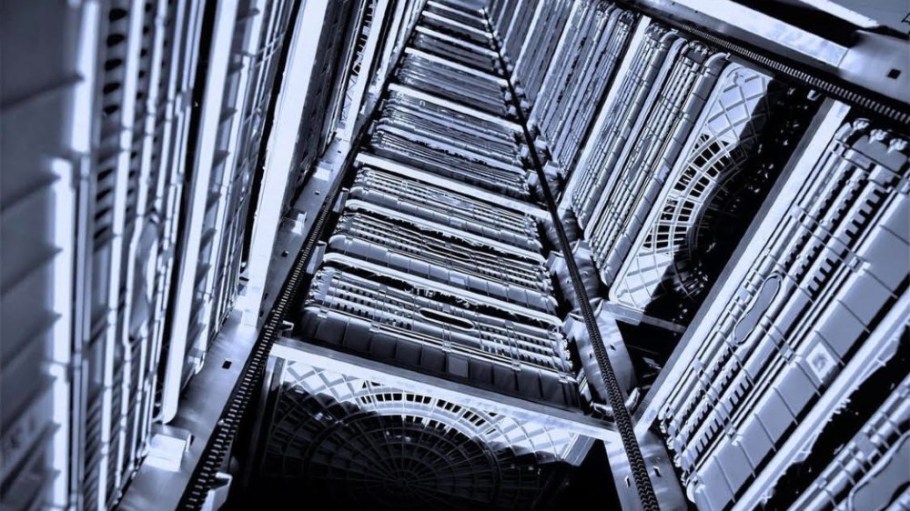 The interior shaft of Attabotics' storage system.