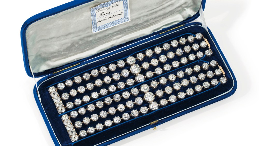 A pair of diamond bracelets that belonged to Marie-Antoinette