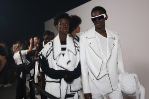 Backstage at Balmain RTW Spring 2022