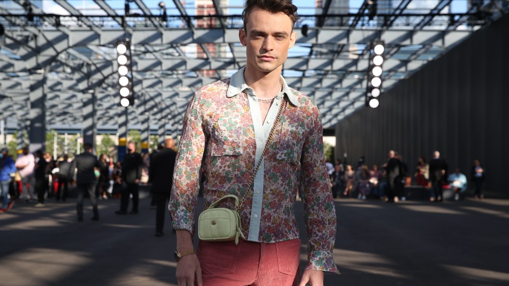 Thomas Doherty in the front row at Coach  RTW Spring 2022