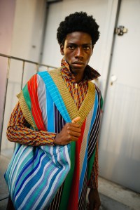 Backstage at Kenneth Ize RTW Spring 2022