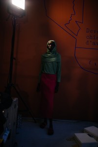 Backstage at Kenneth Ize RTW Spring 2022