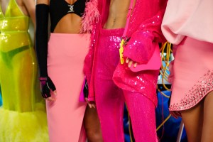 Backstage at David Koma Spring 2022