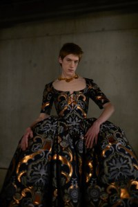 Backstage at Edward Crutchley RTW Spring 2022