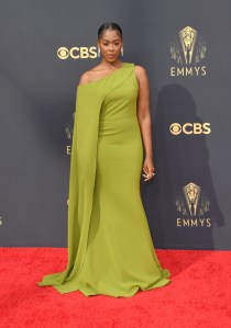 Moses Ingram at the 73rd Primetime Emmy Awards held at L.A. Live on September 19, 2021.