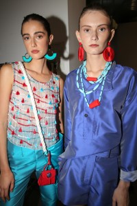 Backstage at Emporio Armani RTW Spring 2022