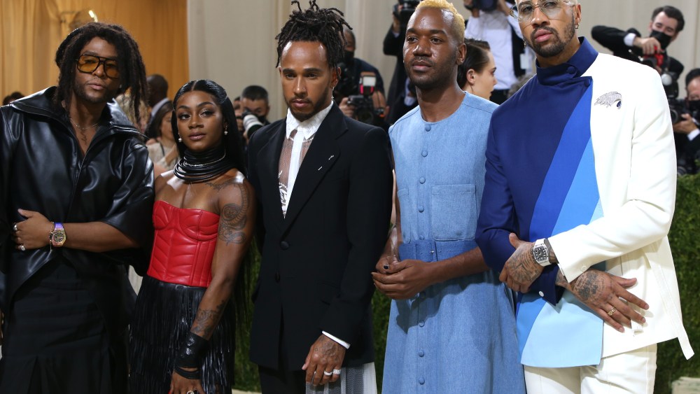 Law Roach, Sha'Carri Richardson, Lewis Hamilton, Kenneth Nicholson and Miles Chamley-Watson.