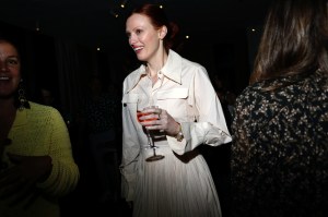 Karen Elson attends the Jonathan Simkhai dinner party at Public in New York on September 11, 2021.