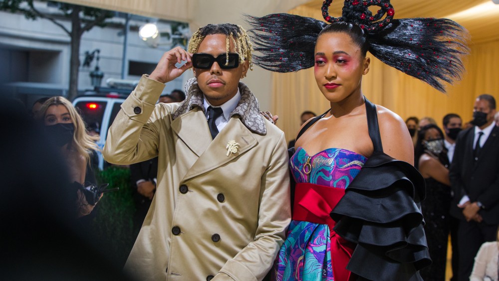 Cordae Dunston with Naomi Osaka in Louis Vuitton