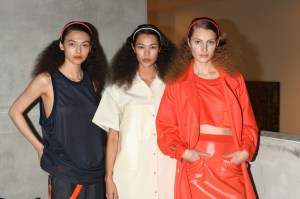 Backstage at Max Mara RTW Spring 2022