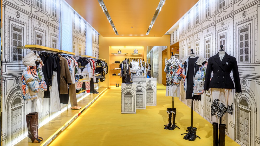 The Louis Vuitton x Fornasetti pop-in at the brand's Milan flagship store.
